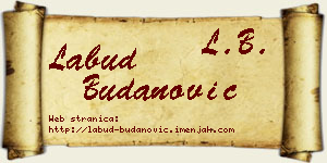 Labud Budanović vizit kartica